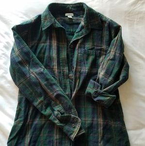 LL Bean classic plaid flannel